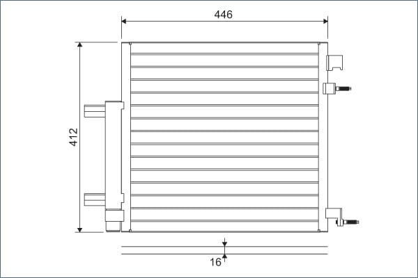 Condensator A C (cu uscator) potrivit CHEVROLET SPARK 1.0-1.2LPG 03.10-