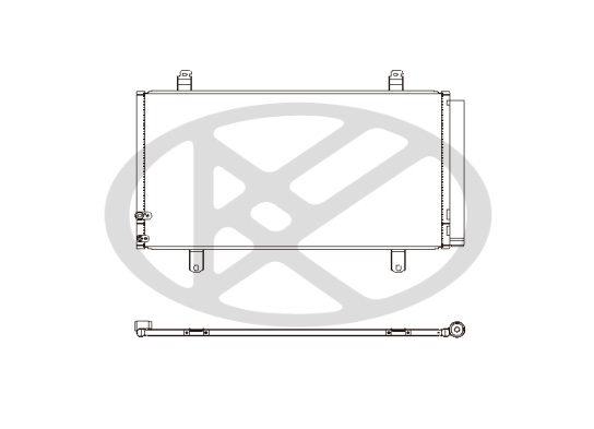 Condensator A/C cu uscator potrivit Lexus Es; Toyota Camry 2011-2018 - 2.5 / 3.5, cu uscator, aluminiu, 378×746×16 mm [2]