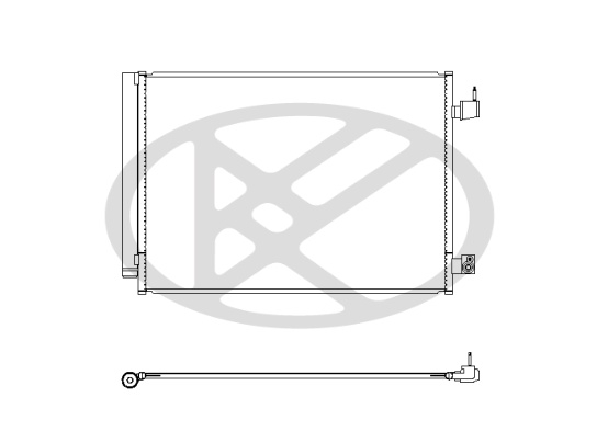 Condensator A/C cu uscator potrivit Mercedes C (W206), C ALL-TERRAIN (S206), C T-MODEL (S206), Cle (A236), Cle (C236) dupa 2021 - 1.5 hibrid-3.0 hibrid, cu uscator, aluminiu, 469×666×12 mm [2]