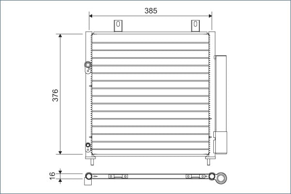 Condensator A C (cu uscator) potrivit MITSUBISHI MIRAGE SPACE STAR VI, MIRAGE VI 1.0 1.2 05.12-