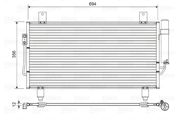 Condensator A C (cu uscator) potrivit MITSUBISHI OUTLANDER III 2.0-3.0 08.12-