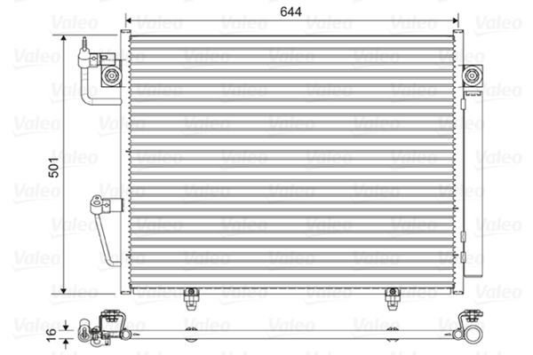 Condensator A C (cu uscator) potrivit MITSUBISHI PAJERO III, PAJERO IV, PAJERO SPORT II 3.2D 3.8 10.01-