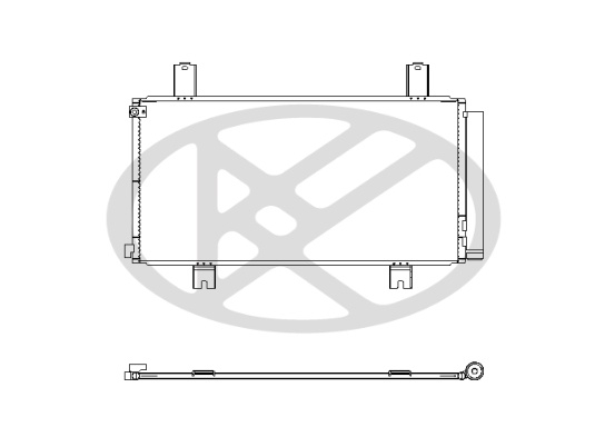 Condensator A/C potrivit Honda Civic XI dupa 2021 - 1.5 GPL / 2.0 / 2.0 hibrid, aluminiu, 352×694×12 mm [2]