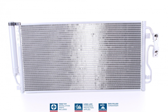 Condensator climatizare (cu uscator, element aditional) potrivit BMW 1 (F20), 1 (F21), 2 (F22, F87), 3 (F30, F80), 3 (F31), 3 GRAN TURISMO (F34), 4 (F32, F82), 4 (F33, F83) 3.0 3.0H 11.11-06.21