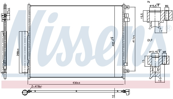 Condensator climatizare (cu uscator) potrivit ALFA ROMEO GIULIA, STELVIO 2.2D 10.15- [3]