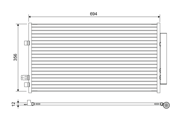 Condensator climatizare (cu uscator) potrivit ALFA ROMEO TONALE; FIAT 500X; JEEP COMPASS, RENEGADE 1.0-2.0D 07.14- [3]
