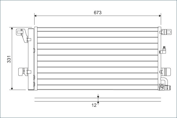 Condensator climatizare (cu uscator) potrivit AUDI A4 ALLROAD B9, A4 B9, A5, A6 C8, A7 1.4-3.0DH 05.15-