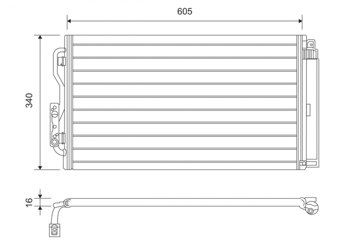 Condensator climatizare (cu uscator) potrivit BMW 1 (F20), 1 (F21), 2 (F22, F87), 2 (F23), 3 (F30, F80), 3 (F31), 3 GRAN TURISMO (F34), 4 (F32, F82), 4 (F33, F83), 4 GRAN COUPE (F36) 0.65H-Electric 07 [3]