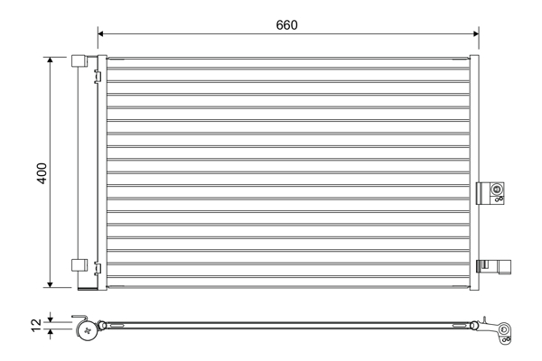 Condensator climatizare (cu uscator) potrivit BMW X3 (G01), X3 (G01, F97, G08), X4 (G02, F98), X5 (G05), X5 (G05, F95), X6 (G06, F96), X7 (G07) 2.0-3.0H 08.17- [3]