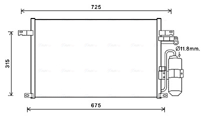 Condensator climatizare (cu uscator) potrivit CHEVROLET EPICA 2.0/2.5 01.05-12.11 [3]
