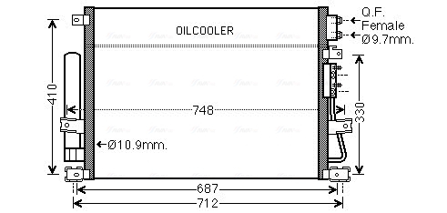 Condensator climatizare (cu uscator) potrivit CHRYSLER 300C; LANCIA THEMA 2.7-6.1 09.04- [3]