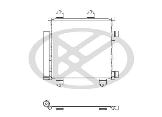 Condensator climatizare potrivit CITROEN C1, C1 II; PEUGEOT 108; TOYOTA AYGO 1.0/1.2 dupa 2005 (cu uscator) [3]