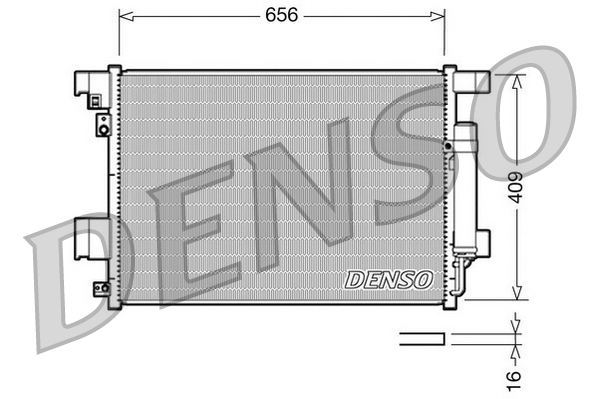 Condensator climatizare (cu uscator) potrivit CITROEN C4 AIRCROSS, C-CROSSER, C-CROSSER ENTERPRISE; MITSUBISHI ASX, LANCER VIII, OUTLANDER II; PEUGEOT 4007, 4008 1.5-3.0 11.06-