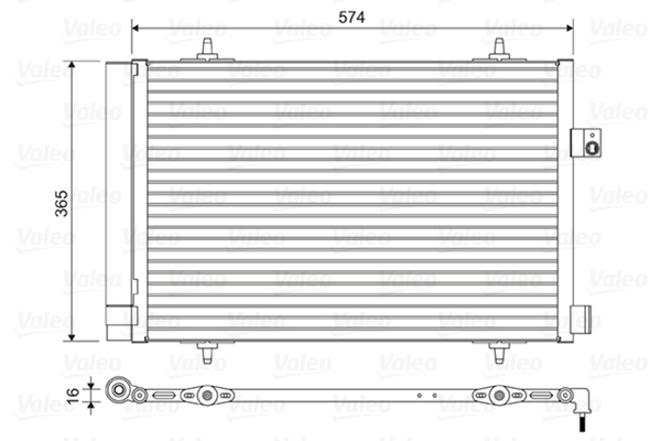 Condensator climatizare (cu uscator) potrivit CITROEN C5 III; PEUGEOT 407, 407 KOMBI, 508 I, 508 KOMBI 2.0D 2.0DH 02.08-
