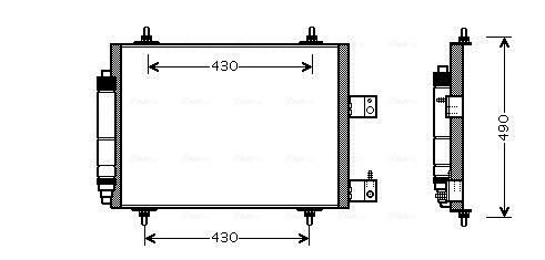 Condensator climatizare (cu uscator) potrivit CITROEN C8, JUMPY II; FIAT ULYSSE; LANCIA PHEDRA; PEUGEOT 807, EXPERT, EXPERT TEPEE 2.0-2.2D 05.99- [3]