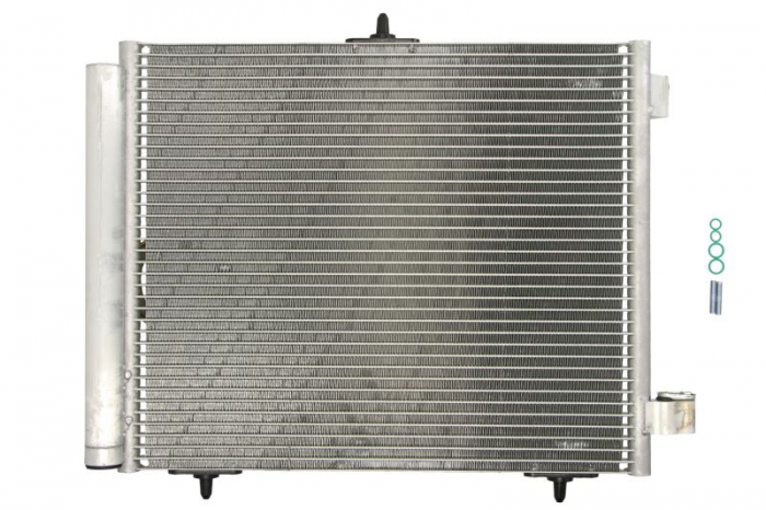 Condensator climatizare (cu uscator) potrivit DS DS 3; CITROEN C2, C2 ENTERPRISE, C3   C3 ORIGIN III, C3 AIRCROSS II, C3 I, C3 II, C3 II HATCHBACK, C3 III, C3 PLURIEL, C4 CACTUS, DS3 1.0-1.6D 02.02-