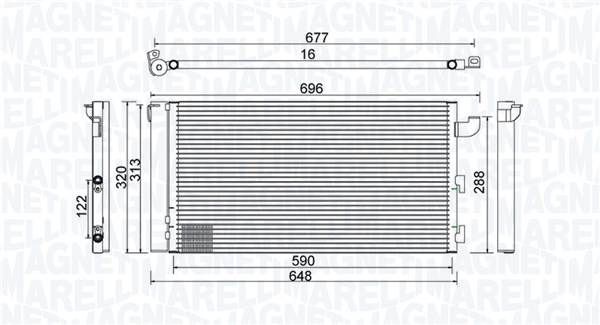 Condensator climatizare (cu uscator) potrivit FIAT PANDA, PANDA HATCHBACK 1.1-1.2LPG 09.03-