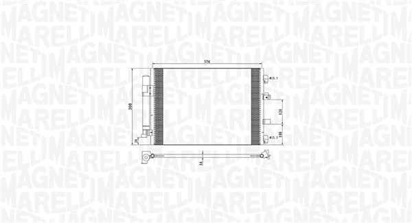 Condensator climatizare (cu uscator) potrivit FORD C-MAX II, FOCUS III, GRAND C-MAX 1.0 1.6D 07.10-02.20