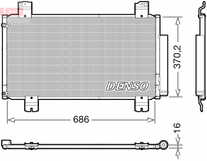 Condensator climatizare (cu uscator) potrivit HONDA ACCORD VIII 2.2D 07.08- [3]