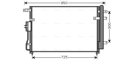 Condensator climatizare (cu uscator) potrivit KIA CARNIVAL III 2.2D/2.9D 04.06-06.15 [3]