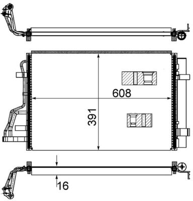 Condensator climatizare (cu uscator) potrivit KIA CEE D, PRO CEE D 1.4-2.0LPG 12.06-02.13