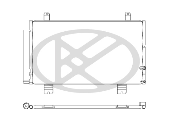Condensator climatizare (cu uscator) potrivit LEXUS GS 3.0/4.3 04.05-11.11 [3]