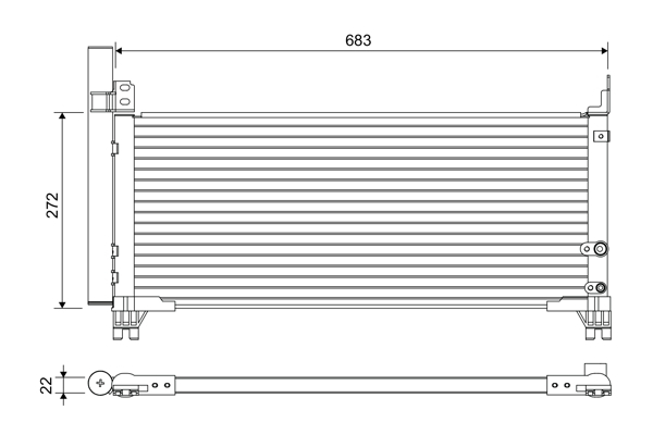 Condensator climatizare potrivit LEXUS GS, RC 2.5H/3.5H dupa 2012 (cu uscator) [3]