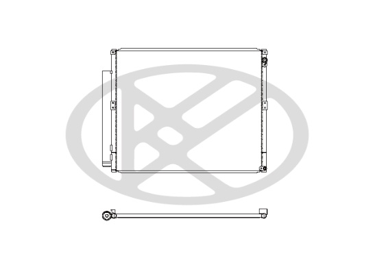 Condensator climatizare (cu uscator) potrivit LEXUS GX; TOYOTA 4 RUNNER IV, FJ CRUISER, LAND CRUISER PRADO 3.0D/4.0/4.7 11.01-12.11 [3]