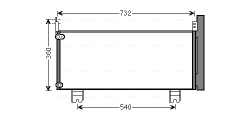 Condensator climatizare (cu uscator) potrivit LEXUS RX 3.5H 09.12-10.15
