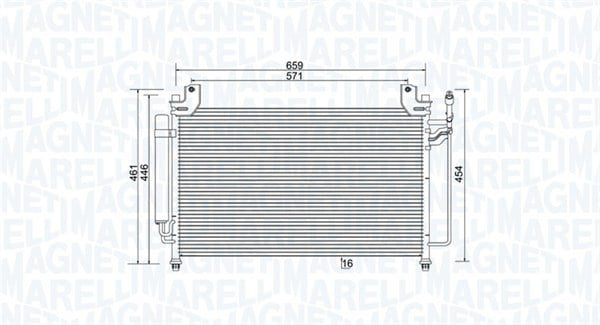 Condensator climatizare (cu uscator) potrivit MAZDA CX-7 2.2D 2.3 10.07-03.13