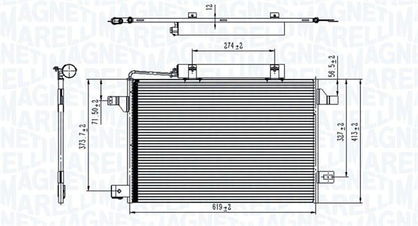 Condensator climatizare (cu uscator) potrivit MERCEDES A (W169), B SPORTS TOURER (W245) 1.5-Electric 09.04-06.12