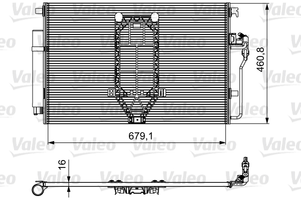 Condensator climatizare (cu uscator) potrivit MERCEDES SPRINTER 3,5-T (B906), SPRINTER 3,5-T (B907), SPRINTER 3,5-T (B907, B910), SPRINTER 3-T (B906), SPRINTER 3-T (B907) 1.8-Electric 06.06-12.23