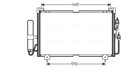 Condensator climatizare (cu uscator) potrivit MITSUBISHI OUTLANDER I 2.0/2.4 01.02-09.07 [3]