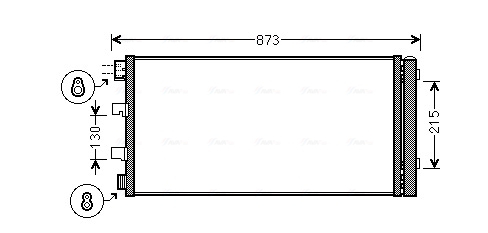 Condensator climatizare (cu uscator) potrivit NISSAN INTERSTAR, NV400; OPEL MOVANO B; RENAULT MASTER III 2.3D/Electric 02.10- [3]