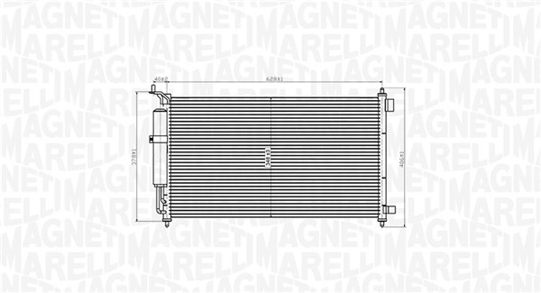 Condensator climatizare (cu uscator) potrivit NISSAN JUKE, MICRA C+C III, MICRA III, NOTE, TIIDA 1.0-1.8 01.03-12.19