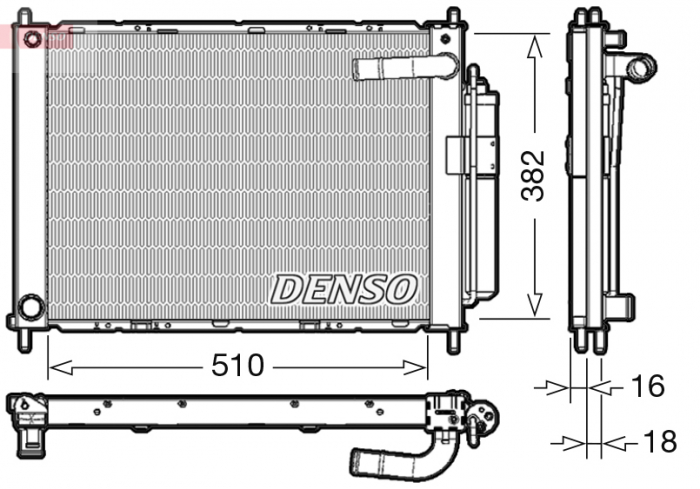 Condensator climatizare (cu uscator) potrivit NISSAN MICRA C+C III, MICRA III, NOTE 1.0-1.6 03.02-06.12