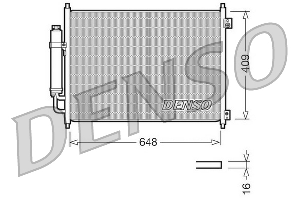 Condensator climatizare (cu uscator) potrivit NISSAN X-TRAIL, X-TRAIL II 2.0 2.0D 2.5 03.07-02.14