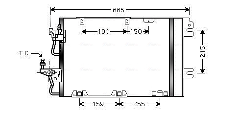Condensator climatizare (cu uscator) potrivit OPEL ASTRA H, ASTRA H GTC, ZAFIRA B, ZAFIRA B/MINIVAN 1.6/1.6CNG/2.0 03.04-04.15 [3]