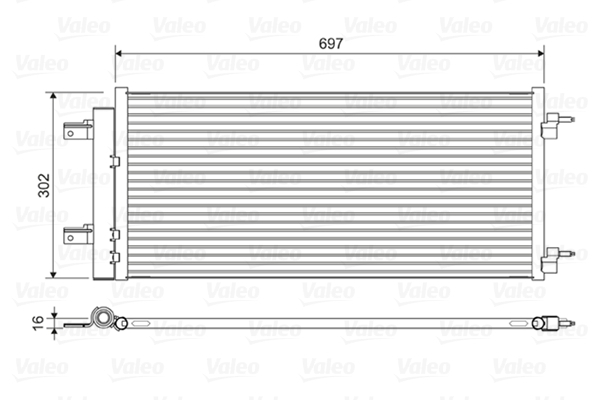 Condensator climatizare (cu uscator) potrivit OPEL ASTRA K, ASTRA K KOMBI 1.0-1.6D 06.15-