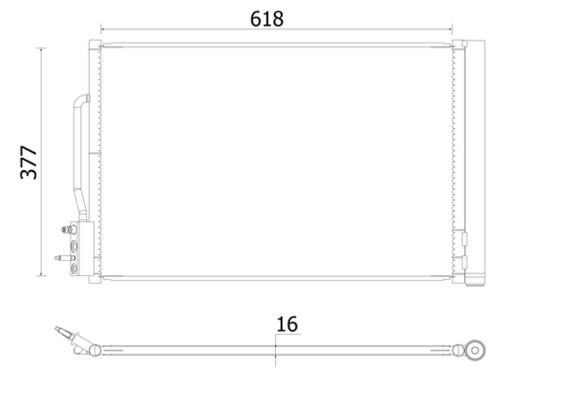 Condensator climatizare (cu uscator) potrivit OPEL INSIGNIA B, INSIGNIA B COUNTRY, INSIGNIA B GRAND SPORT 1.5-2.0D 03.17-