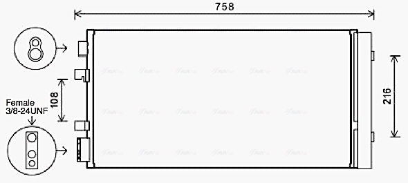 Condensator climatizare (cu uscator) potrivit RENAULT FLUENCE, GRAND SCENIC III, MEGANE, MEGANE III, MODUS, SCENIC III 1.2-2.0D 05.08- [3]
