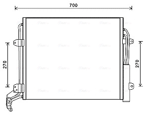 Condensator climatizare (cu uscator) potrivit SEAT ALHAMBRA; VW SHARAN 1.4 2.0 2.0D 05.10-12.22