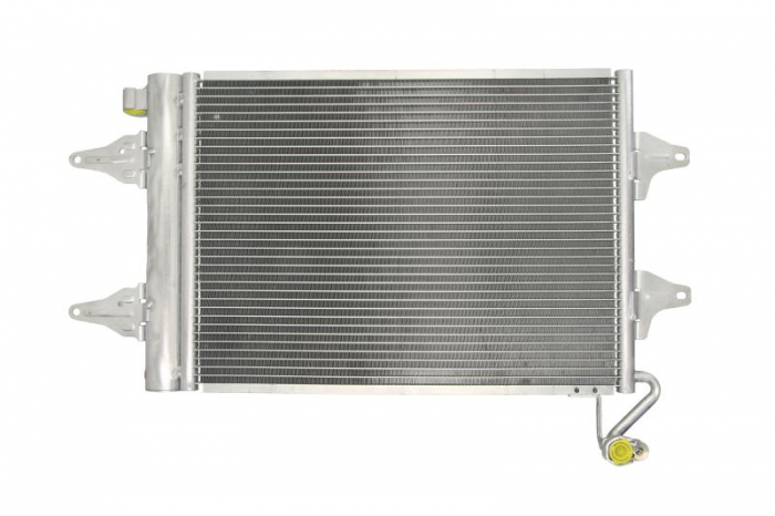Condensator climatizare (cu uscator) potrivit SEAT CORDOBA, IBIZA III; SKODA FABIA I, FABIA I PRAKTIK, FABIA II, ROOMSTER, ROOMSTER PRAKTIK; VW FOX, POLO IV 1.0-2.0 08.99-