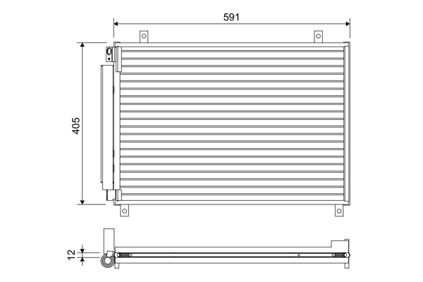 Condensator climatizare potrivit SUZUKI BALENO 1.0/1.2/1.2H dupa 2016 (cu uscator) [3]