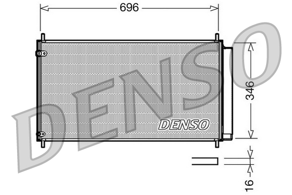Condensator climatizare (cu uscator) potrivit TOYOTA AURIS, AVENSIS, COROLLA, COROLLA VERSO, VERSO 1.33-2.2D 10.05-10.18