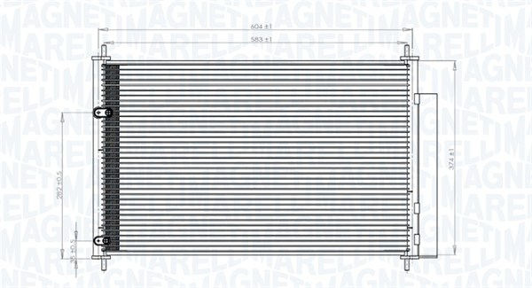 Condensator climatizare (cu uscator) potrivit TOYOTA AURIS, AVENSIS, COROLLA, VERSO 1.3-2.2D 10.06-08.19