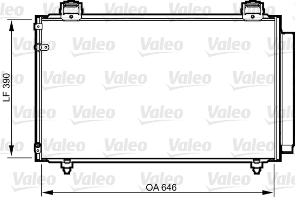Condensator climatizare (cu uscator) potrivit TOYOTA AVENSIS 1.6-2.4 03.03-11.08