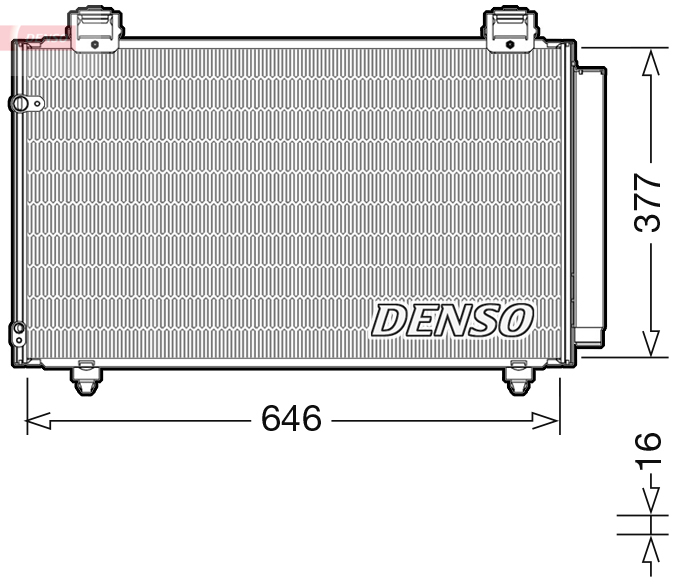 Condensator climatizare (cu uscator) potrivit TOYOTA COROLLA, COROLLA VERSO 1.4-2.0D 08.01-03.08
