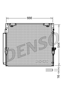 Condensator climatizare (cu uscator) potrivit TOYOTA LAND CRUISER 200 4.5D 4.6 4.7 09.07-
