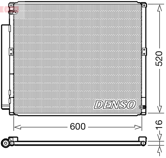 Condensator climatizare (cu uscator) potrivit TOYOTA LAND CRUISER 90, LAND CRUISER PRADO 3.0D 04.96-12.10